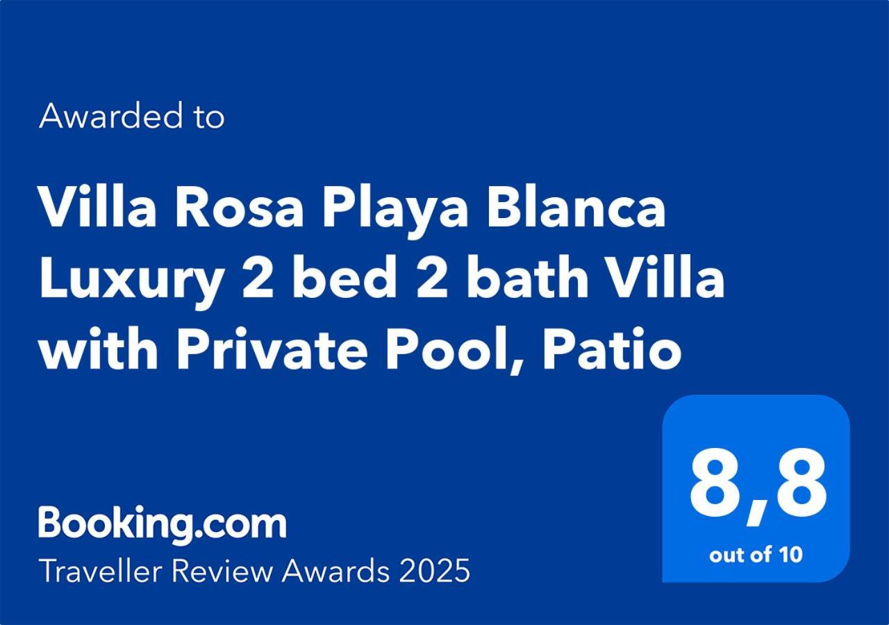 Villa Rosa Playa Blanca Luxury 2 Bed 2 Bath Villa With Private Pool, Patio エクステリア 写真